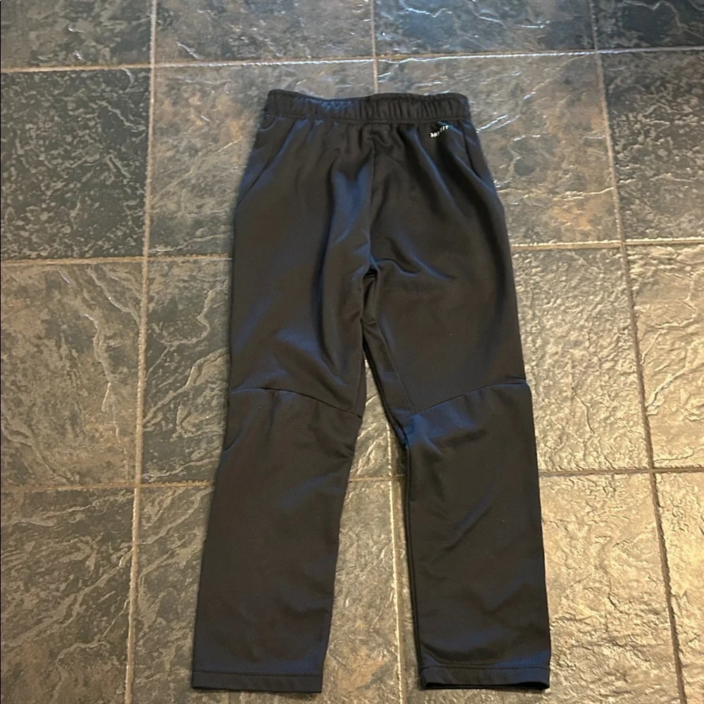 Nike Kids Black Joggers with White Swoosh polar fleece dri-fit